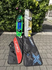 Komplette Kitesurfing-Ausstattung, 2 Kites, 2 Bords, Trapez, Travelbag, Zubehör