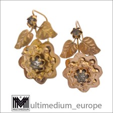 Antike 585 Rotgold Ohrringe
