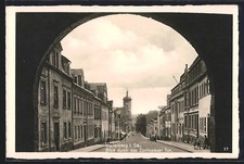 AK Marienberg / Sa., Zschopauer Straße, Blick durch das Zschopauer Tor 