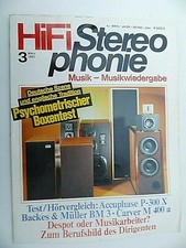 HIFI STEREOPHONIE 3/82,ACCUPHASE P 300 X,C 200,ROGERS STUDIO 1,B&M BM 3,CARVER M