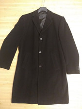 Breuninger Herren Mantel Gr. 102 schwarz Schurwolle schwere Qualität Casual Wear