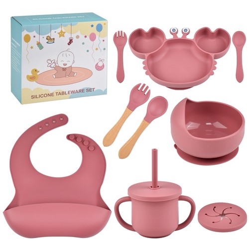 Baby geschirrset mit saugnapf - baby,