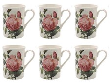 6er Set Fine China Rose Becher