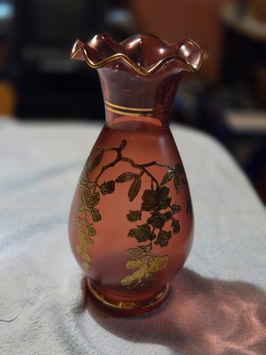 Bohemia glass vase - glass, mit