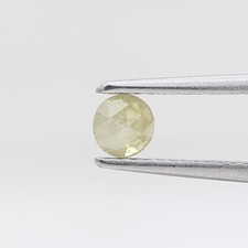 Kostüm Natürlicher Diamant 0.20TCW Hell Gelb Funkelnde Rund Rose Schnitt Für