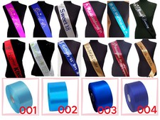 Schärpe bedrucken Lazur Hell Blau Wunschdruck Personalisiert Name Datum Party