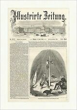 Vom Kriegsschauplatz: Im Zelt von Ulsen Burger Militär Hunde Holzstich E 5334