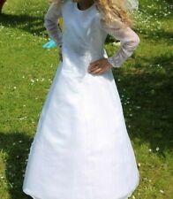 Romantisches Kommunionkleid Gr. 134 Perlenstickerei