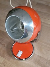 Alte Kugelleuchte Orange Tisch/Wandlampe Metall 70er Jahre Vintage Funktioniert
