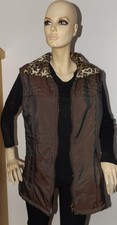 Hochwertige Weste braun warm gefüttert m.Leopardenmuster Gr. 38/40 *NEU*
