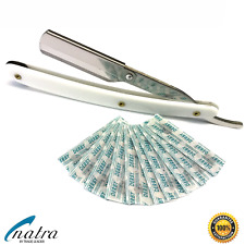 Rasiermesser + 10 Derby Rasierklingen Bart Herrenfriseur Barbier Rasur NATRA