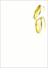 Briefpapier Hochzeit - DIN A4 - Papier für Einladungen - 20 Blatt - Motiv Nr. 06