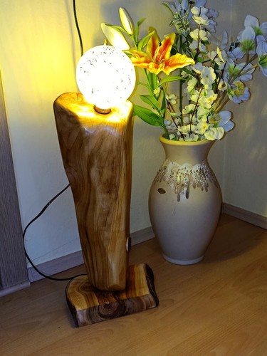Baumstammlampe,Kirschholz-Steh