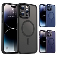 Handy Hülle für iPhone 16,15,14,13,12,11 Pro Max MagSafe Kamera Schutz Frosted