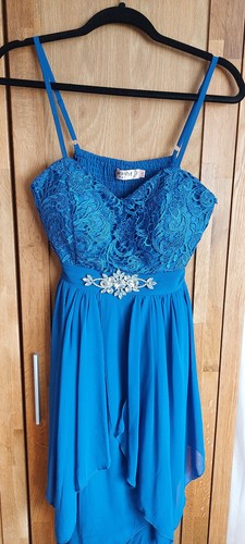 Kleid königsblau mit - l/xl,, königsblau,mit
