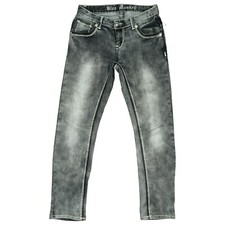 Blue Monkey Stretch Jeans Hose Slim skinny low Rise 34 S W27 L28 grau dicke Naht