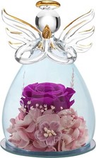 Ewige Rose im Engel Figur Konservierte Blumen Infinity Rosen Geschenk für Damen