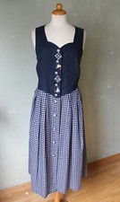 Lady H. exklusiv von Peter Hahn Trachtenkleid Kleid Dirndl  blau Gr 42 XL 