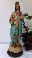 große Madonna Mutter Gottes Maria mit Kind, 54cm, Gips, Shabby, Brocante