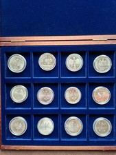 12 x 20 Euro Gedenkmünzen Deutschland , in Holzbox, Silber