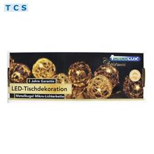 LED-Lichterkette mit 10 Metallkugeln in Gold / Bronze 10 LED's, 140 cm, B-Ware