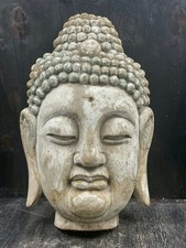 alter chinesischer Buddha Kopf Ebenholz handgeschnitzt Tibet Ende 20. Jh.