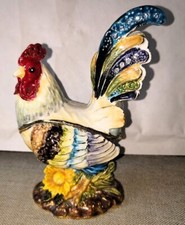 Schmuckdose Pillendose Pillenbox Dose Jewelry box Hahn emailliert Straß-Steine