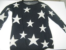 ONLY Strickpullover*Damen Gr. S*36*38*schwarz*Longpullover*Sterne*