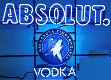 Absolut Vodka Blue Neon Sign
