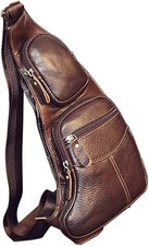 Leder Schultertasche Sling