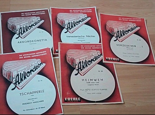 Vintage notenhefte für - 5x,