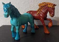 Zwei Schleich Pferde repainted - FireLord und IceLady 