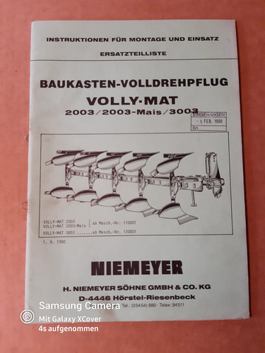 Ersatzteilliste niemeyer - ersatzteilliste,