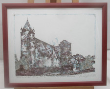Original Lithographie „Die kleine Burg“ signiert Brigitta Heyduck – Nr. 120/200