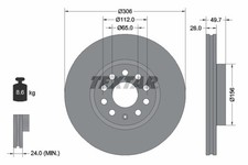 Textar 92334805 Brake Disc for