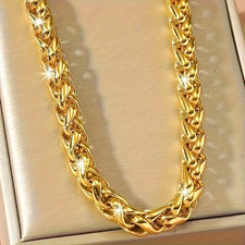 Zopfkette Edelstahl 18K