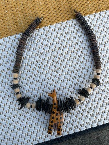 Halskette afrika tiere holz - tiere,