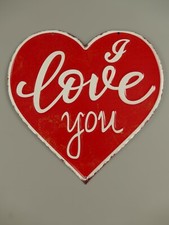 Blechschild "I love you" Herz