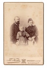 CAB Foto Schönes Familienbild - Dresden-Neustadt 1890