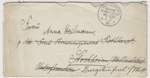 Brief feldpost marine 1915 - brief,