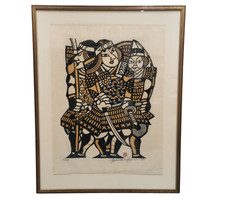 YOSHITOSHI MORI Frauen von Kiso Farbholzschnitt o. Pochoir Stencil handsigniert