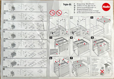 Hallo Abfalleimer 3631581 TRIPLE XL 500  – 46 Liter – für 50 cm Schrankbr – NEU