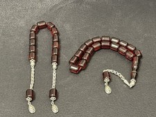 ?  19 Lu Ates Kehribar Maskot ve Zaza Tesbih/Gebetskette/Rosary/Alpaka Püskül