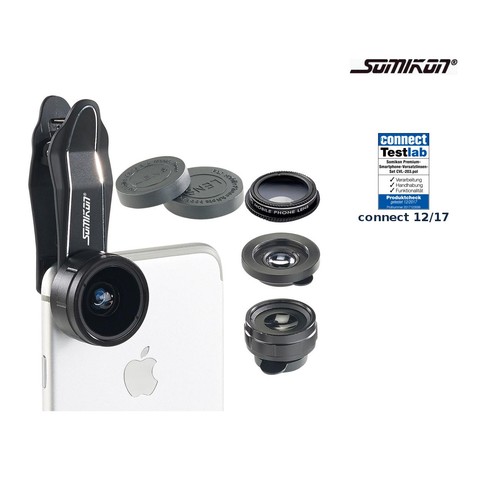 Somikon 4in1 vorsatzlinsen set - somikon, 4in1-vorsatzlinsen-set