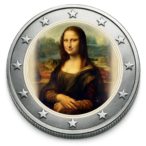 Euro münze coloriert - münze,
