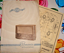 Bedienanleitung + Schaltplan von Rema Romanze Röhrenradio DDR –Vintage Klassiker