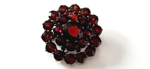 Silber brosche granat - °,