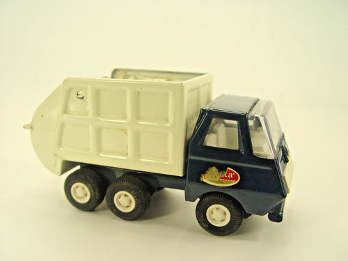 Müllwagen aus blech cm - 14,
