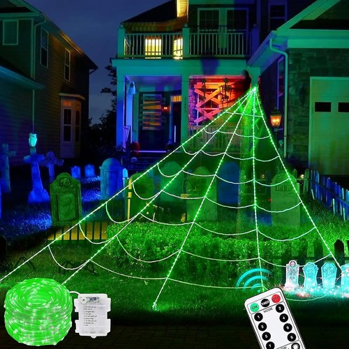 Led halloween spinnennetz - halloween,