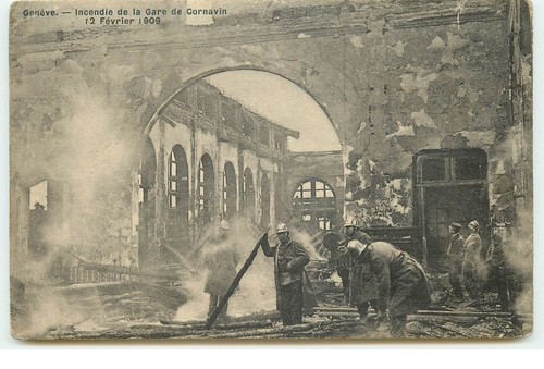 Genf brand am bahnhof - am,